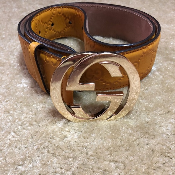gucci yellow belt